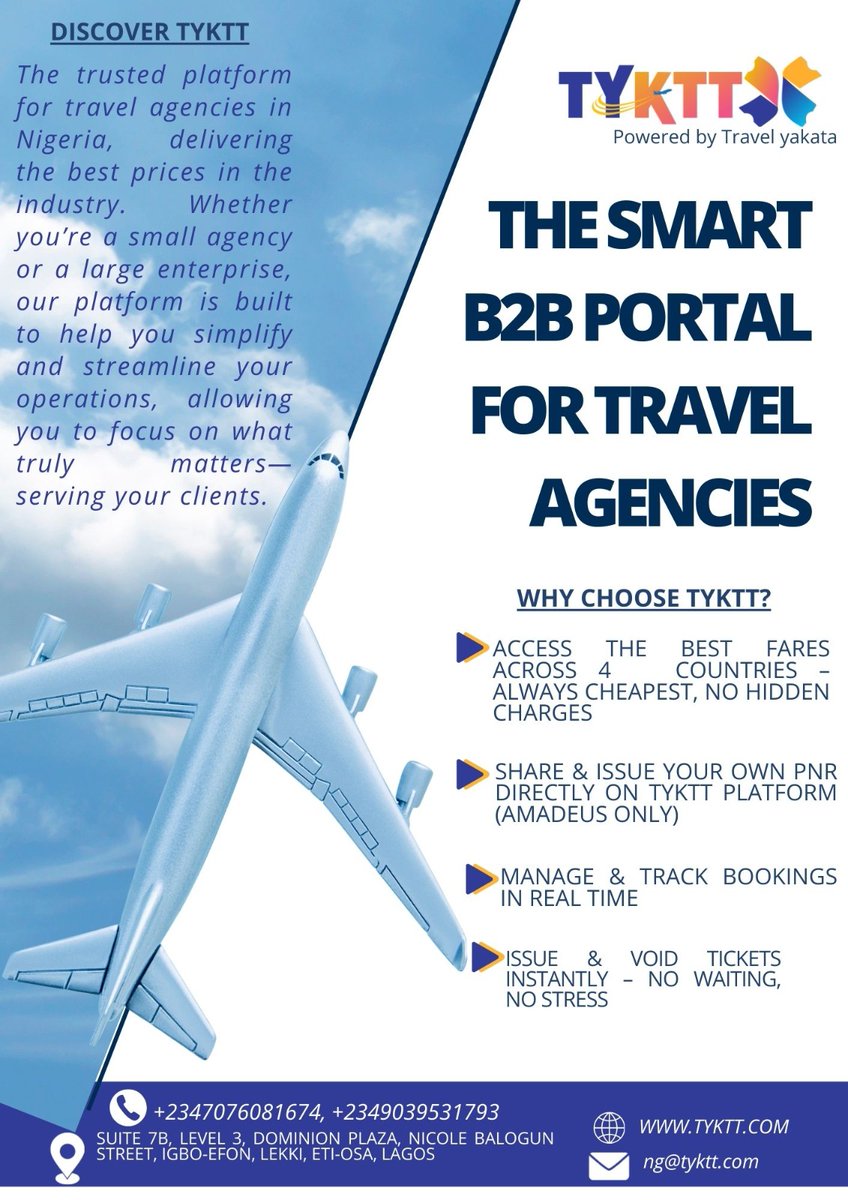 The trusted platform for travel agencies in Nigeria, delivering the best prices in the industry. Whether you’re a small agency or a large enterprise, our platform is built to help you simplify and streamline your operations, allowing you to focus on what truly matters.