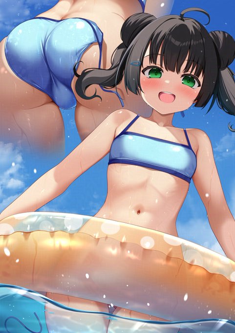 夏を満喫しすぎて大変な事になっているのに気付かない先輩🌊✨️ 