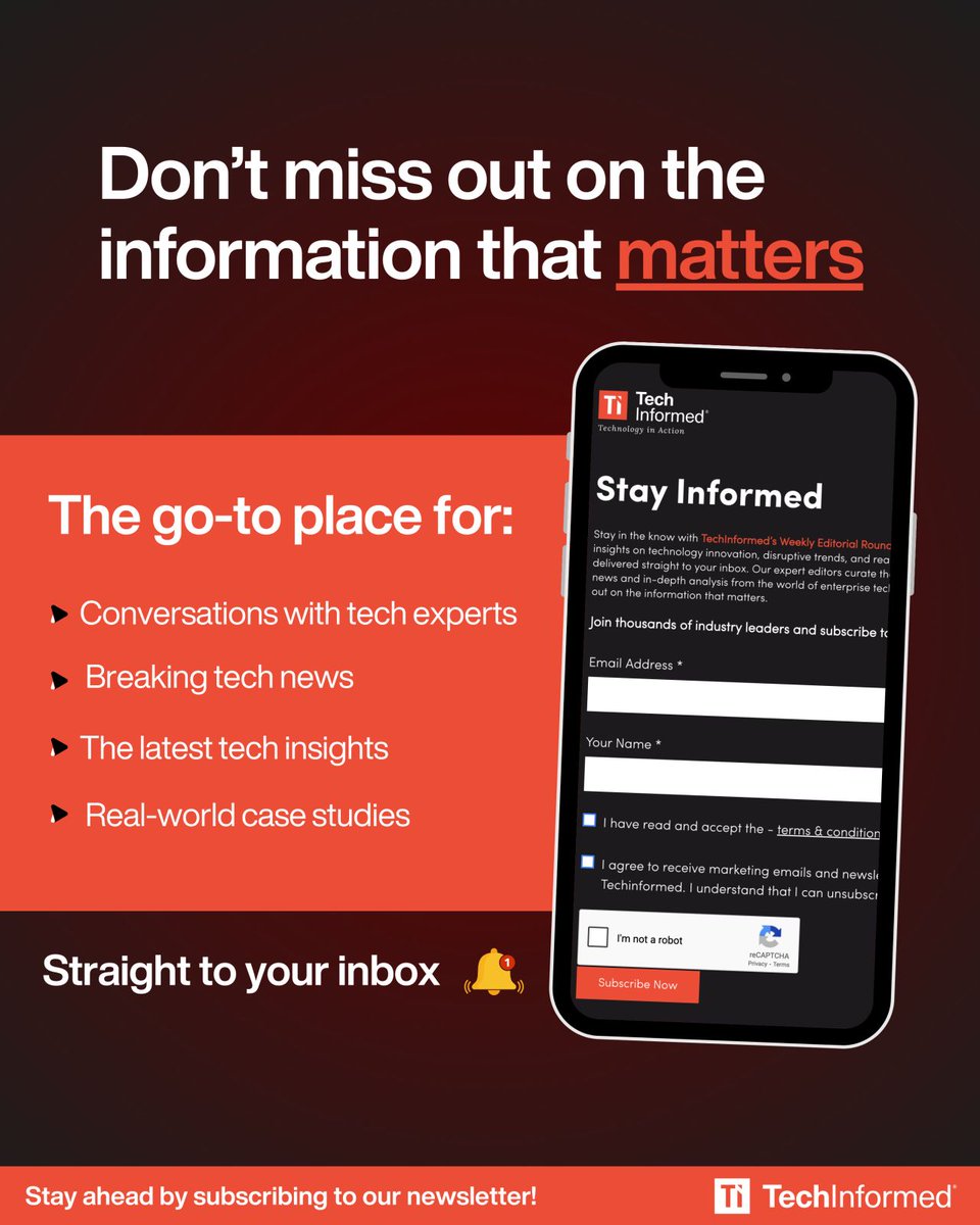 TechInformed's tweet image. You probably don’t want our newsletter.

❌ Don’t care about weekly tech trends
❌ Don’t want real CIO/CTO insights
❌ Don’t want research-led, bias-free info
But if you do → you’re in the right place.

Subscribe techinformed.com/subscribe/

#B2BTech #TechNews  #AI #Cybersecurity