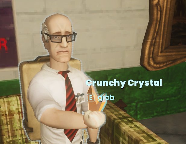 eltorro64's tweet image. I can&apos;t stop laughing xD  
There are Crunchy Crystals in Abiotic Factor xD  
My scientist even said &quot;Fascinating&quot; while holding one 😍  
To craft these, you need to use crabs, so this is now my top fav food in this game! 
#AbioticFactor #HL #Eltorro64Rus