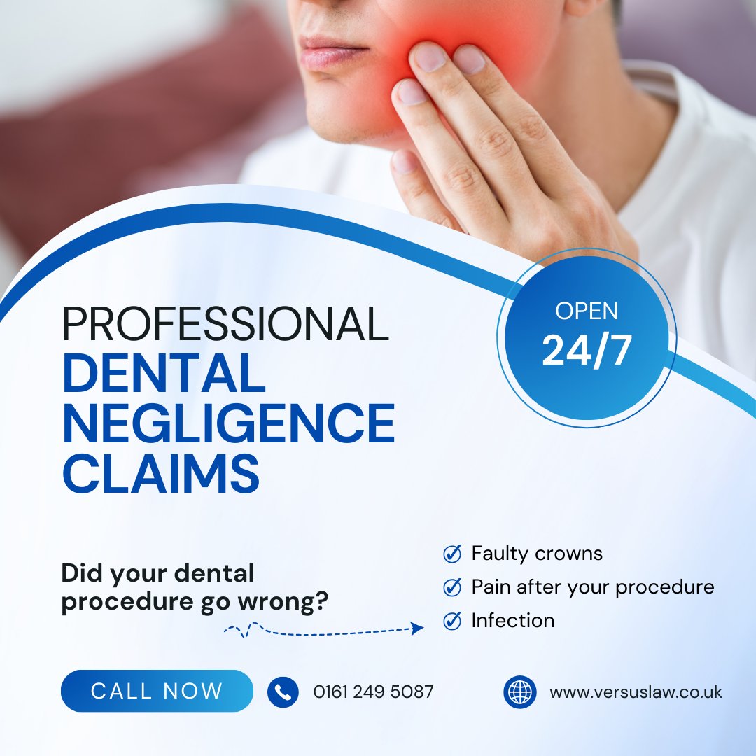 versus_law's tweet image. Have you suffered pain after a visit to a dentist? You may have a claim for compensation!

#dentist #thursday #toothache