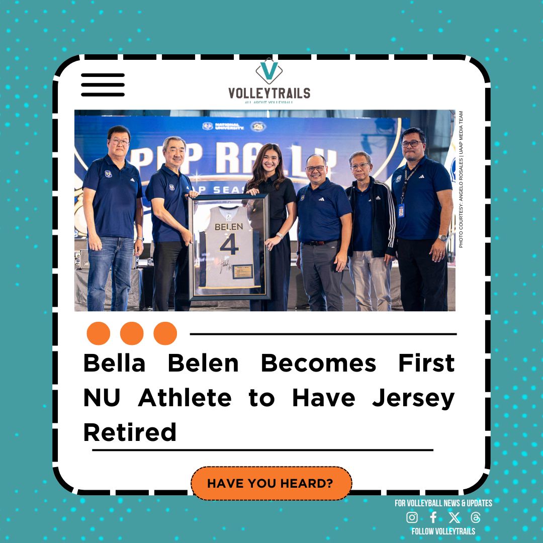 Three-time UAAP MVP Bella Belen becomes the first National University student-athlete to have her jersey retired, a historic moment celebrated at the 2025 NU Pep Rally. 🇵🇭 #UAAPSeason88 #volleyball