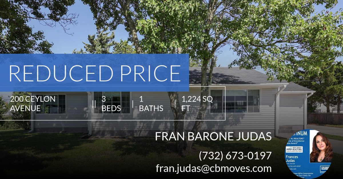 FranJudas's tweet photo. 📍 Reduced Price 📍 This recently reduced home at 200 Ceylon Avenue in Seaside Heights won't last long, so, don't wait to set up a showing! Reach out here or at (732) 673-0197 for more information! https://t.co/D3EiX9abrZ https://t.co/ilIwUn74v6