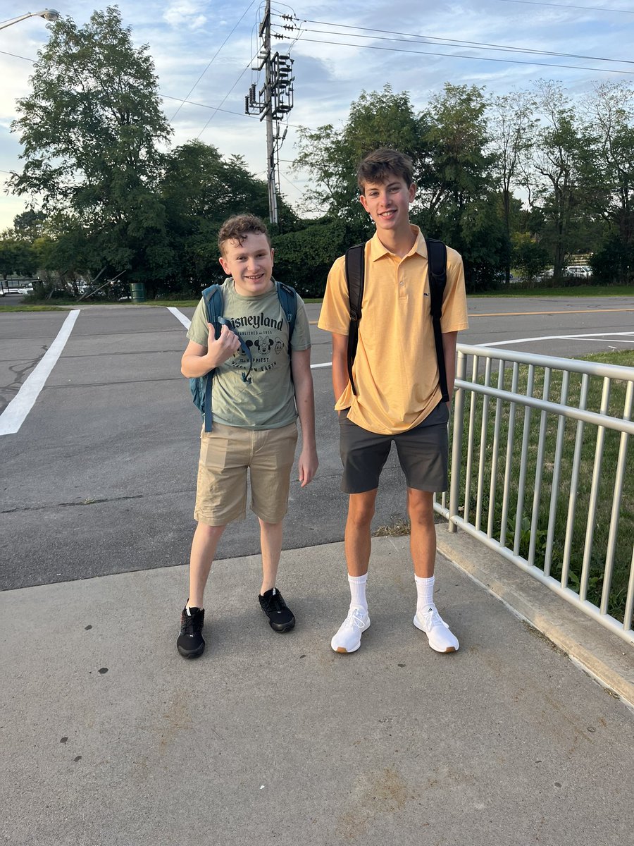 All these Seniors are ready for a great last first day as a Viking!