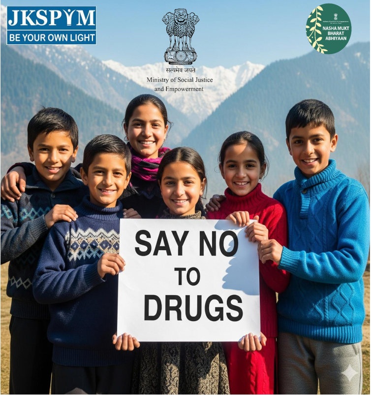 Nasha Mukt Jammu Kashmir (@nashamuktjk) on Twitter photo Say No to Drugs 🚫
Choosing a drug-free life is powerful. Drugs harm health, relationships, and your future. True strength lies in healthy choices. Your well-being matters. <a href="/NMBA_MSJE/">Nasha Mukt Bharat Abhiyaan</a> <a href="/MSJEGOI/">Ministry of Social Justice & Empowerment, GOI</a> <a href="/pib_MoSJE/">PIB | Ministry of Social Justice & Empowerment</a> <a href="/PIBSrinagar/">PIB in Jammu Kashmir & Ladakh</a> <a href="/socialwelfarejk/">Social Welfare Department, J&K</a> <a href="/JkSlca/">JKSPYM_ORG</a> <a href="/OmarAbdullah/">Omar Abdullah</a> <a href="/OfficeOfLGJandK/">Office of LG J&K</a> Say No to Drugs 🚫
Choosing a drug-free life is powerful. Drugs harm health, relationships, and your future. True strength lies in healthy choices. Your well-being matters. <a href="/NMBA_MSJE/">Nasha Mukt Bharat Abhiyaan</a> <a href="/MSJEGOI/">Ministry of Social Justice & Empowerment, GOI</a> <a href="/pib_MoSJE/">PIB | Ministry of Social Justice & Empowerment</a> <a href="/PIBSrinagar/">PIB in Jammu Kashmir & Ladakh</a> <a href="/socialwelfarejk/">Social Welfare Department, J&K</a> <a href="/JkSlca/">JKSPYM_ORG</a> <a href="/OmarAbdullah/">Omar Abdullah</a> <a href="/OfficeOfLGJandK/">Office of LG J&K</a>