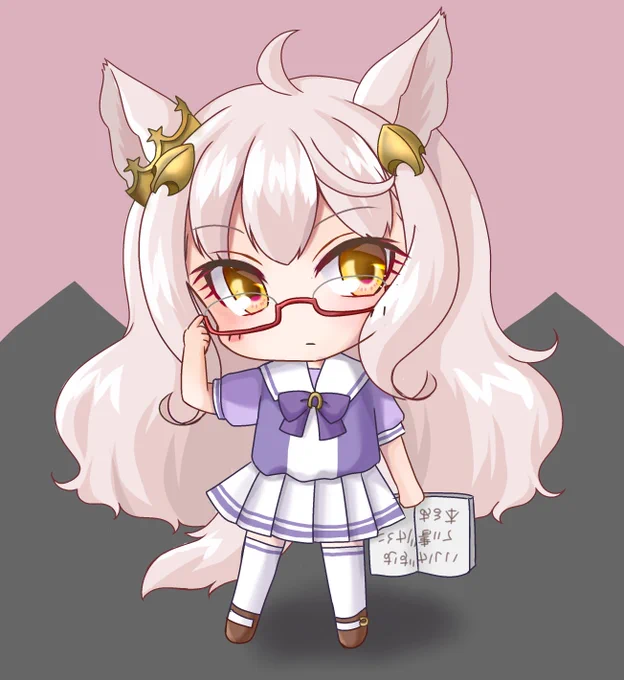 夏制服ミニハヤヒデ描いた!!