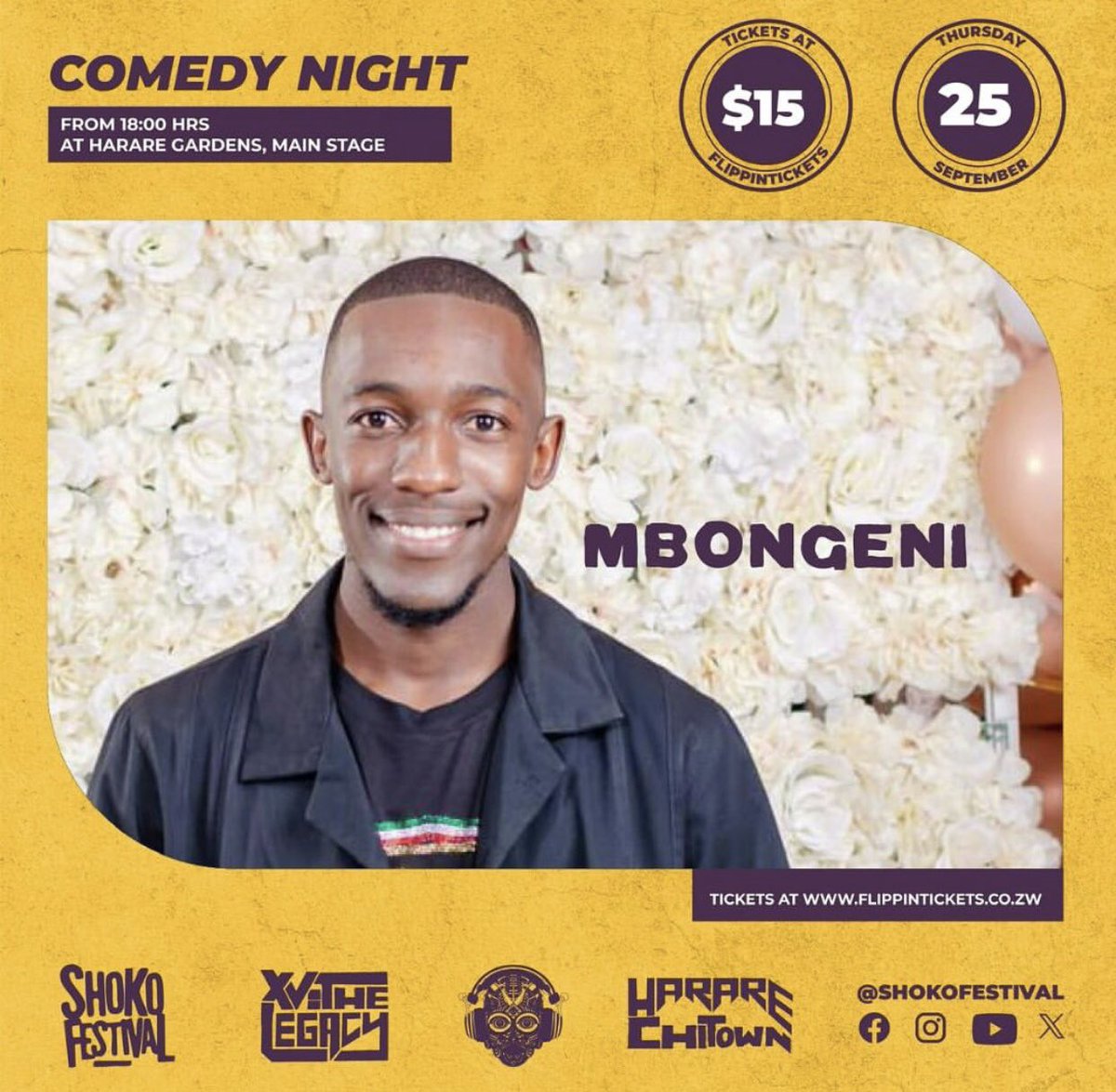 One of the best and biggest platforms in Zimbabwe to be on🙌🏽! Starting out as a comedian the thought of performing at Shoko festival was far fetched. I am still pinching myself and Yeep it’s not just a wish anymore . 25 September at Harare gardens it’s where the magic is