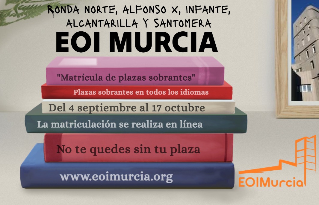 🔊Plazo de matrícula abierto de nuevo. 🔗eoimurcia.org/admision-nuevo… #enseñanzapública <a href="/Educarm/">Educarm</a> ¡Anímate!