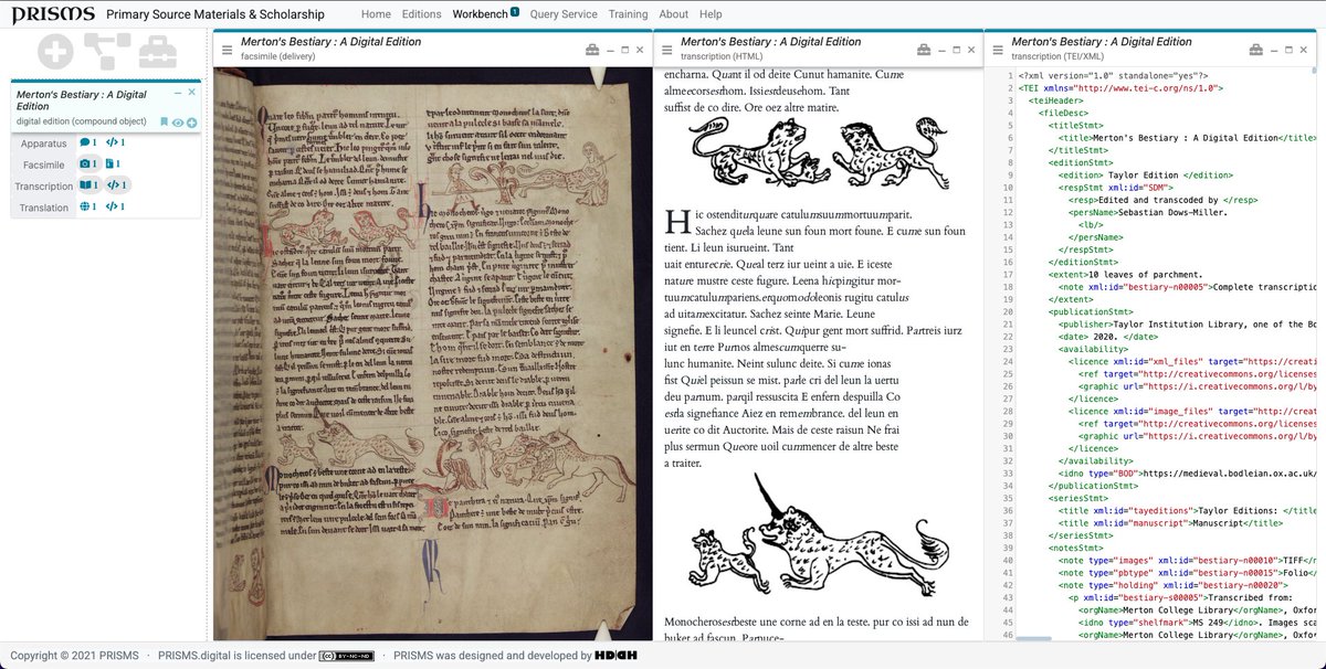 Huber_Digital's tweet image. Are you teaching a rare MS or out of print book?  Why not make a digital edition of it, or even better, ask your students to collaborate!

Our training course is free and the edition can be published #OA in the digital editions platform #PRISMS:

prisms.digital/training/

#DSE #DH