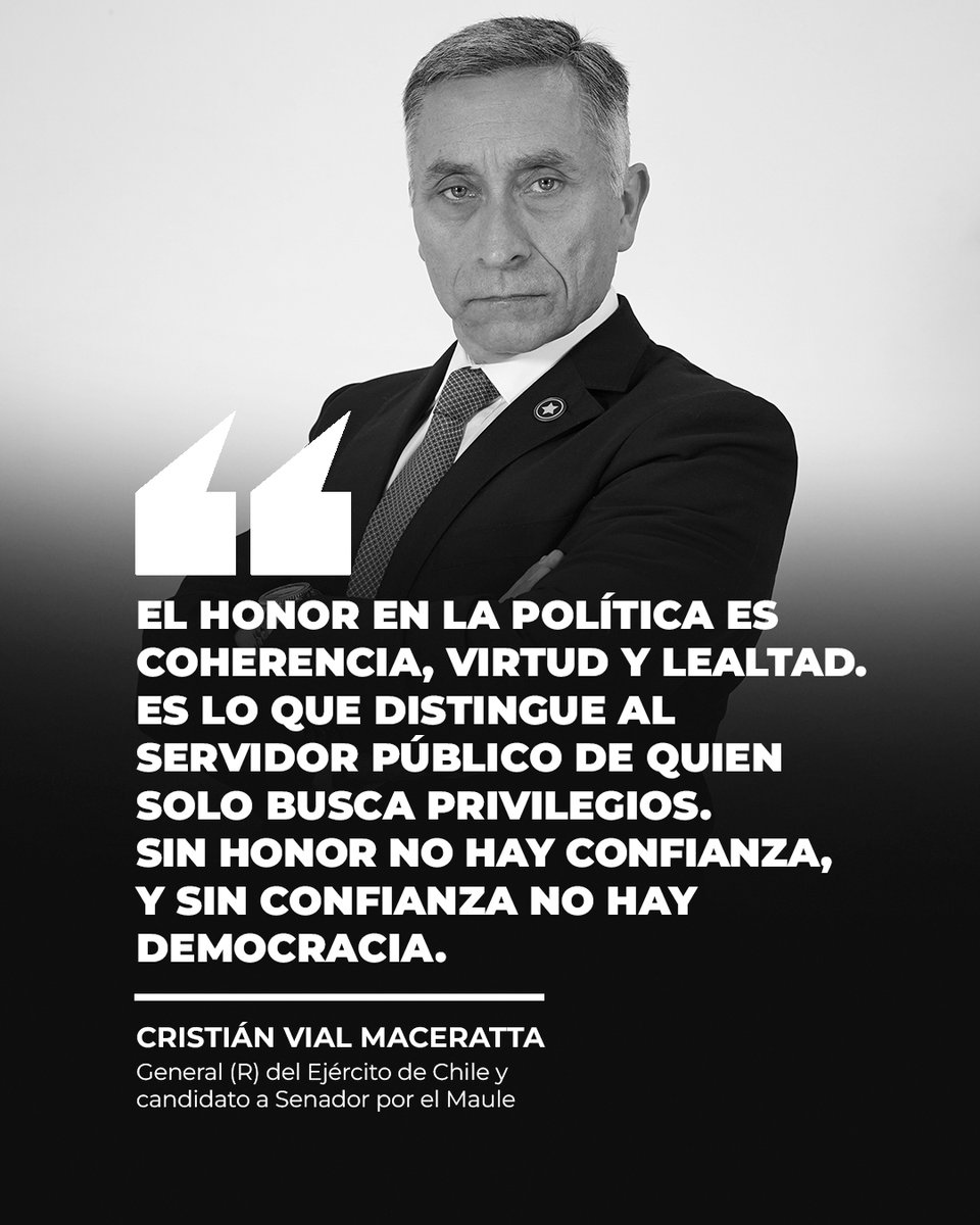 CristianVialM's tweet photo. "El Honor en la Política" https://t.co/CgyHFoQ9Vz
