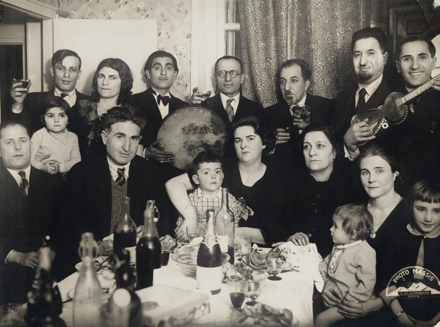Avetik and Sofia Isahakyans at a party held in their honor by Armenians of France, Paris, 1934.