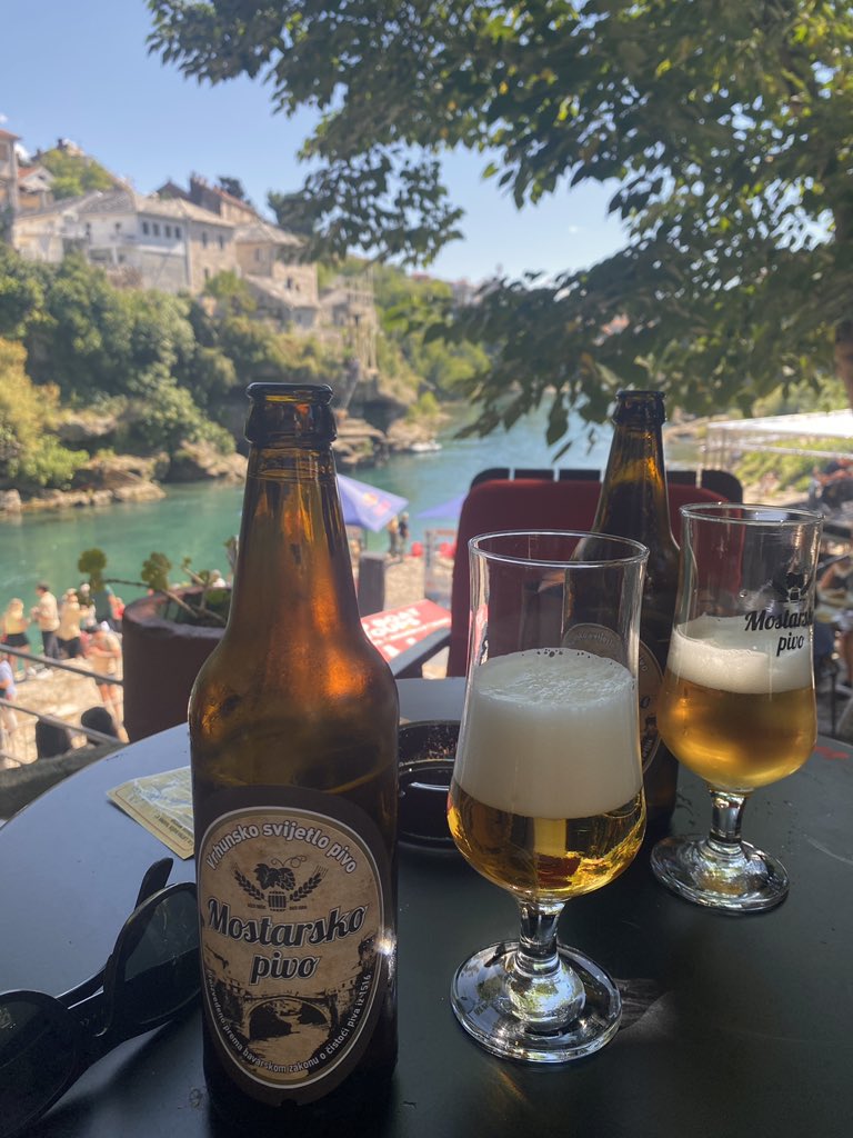 Againts Mostar bridge🍻