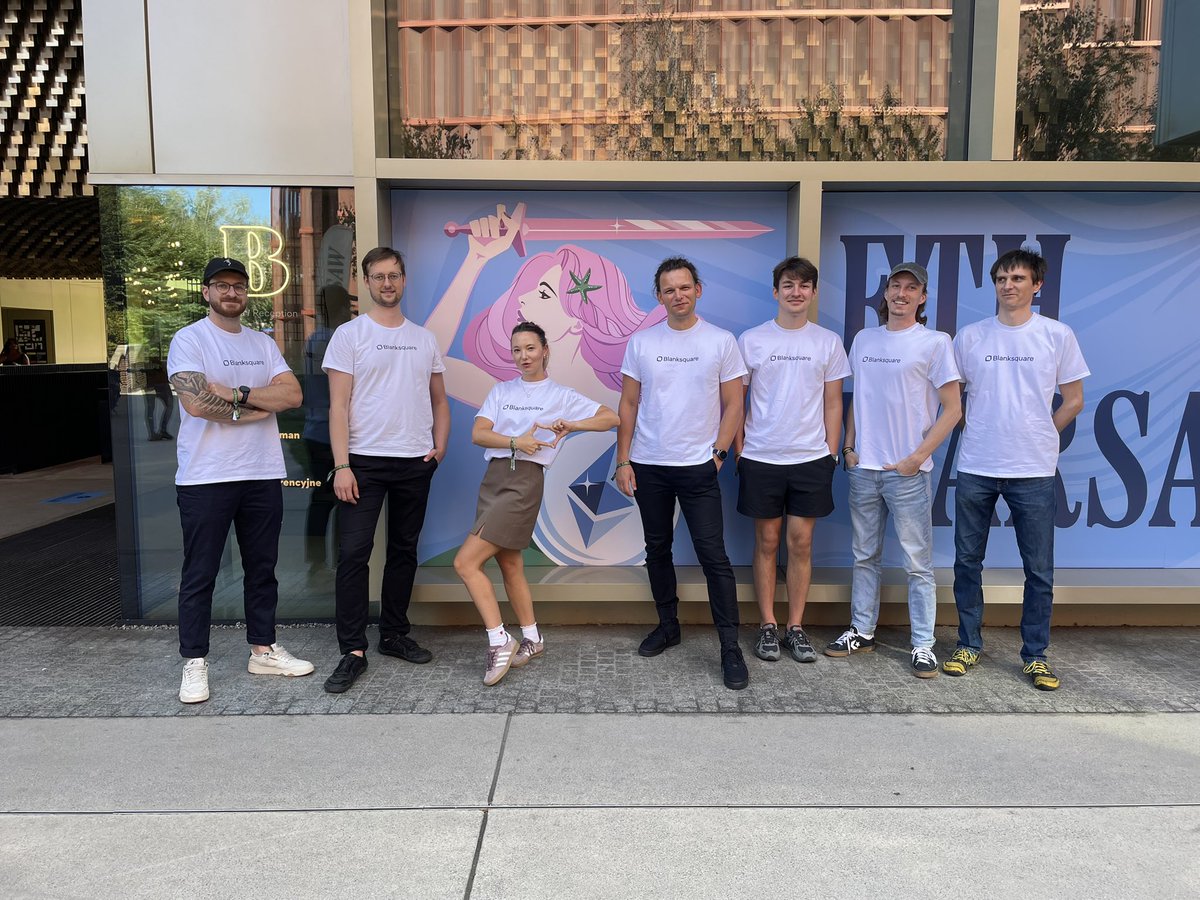 <a href="/Blanksquare_io/">Blanksquare 🔲</a> crew at <a href="/ETHWarsaw/">ETHWarsaw 🧜‍♀️🇵🇱</a> 💥🧜