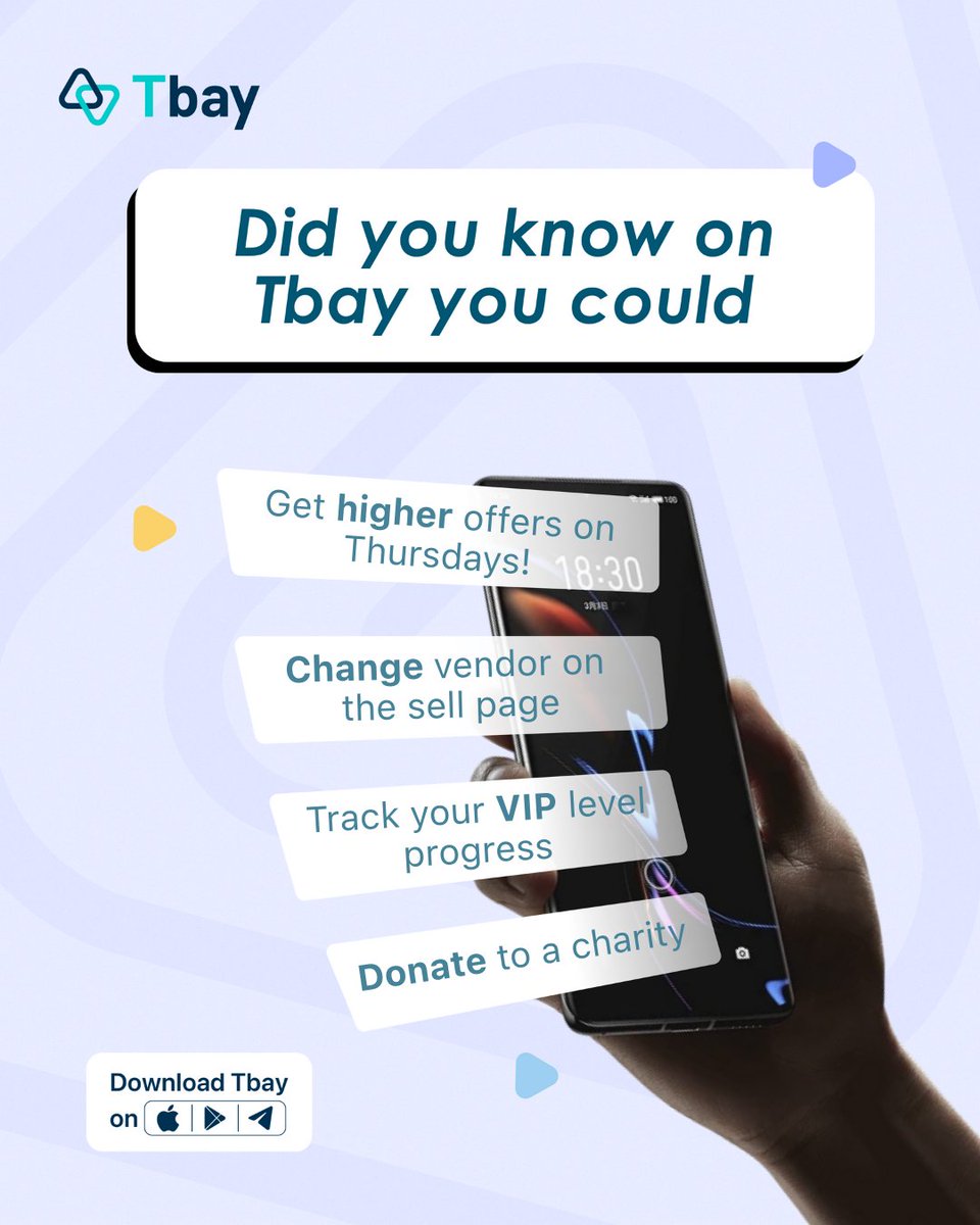 Theiabay's tweet image. What else can you do on/with the Tbay app? Let us in on your experience with us! 💡

#Tradeontbay #Tbay #TradingPlatform #PayBills #Nigeria #Tradegiftcards