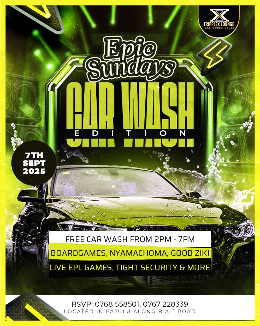 Pull up dirty, drive out shining. 
Tripplex Epic Sunday - The Car Wash Edition.
