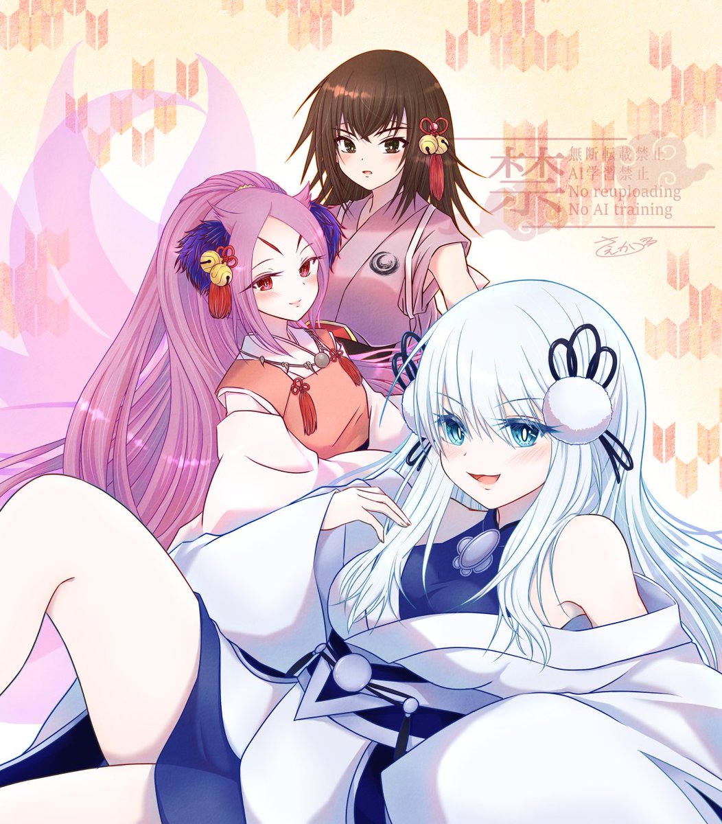 #OCGファンアート
魔妖＆不知火の女の子達(表紙予定)