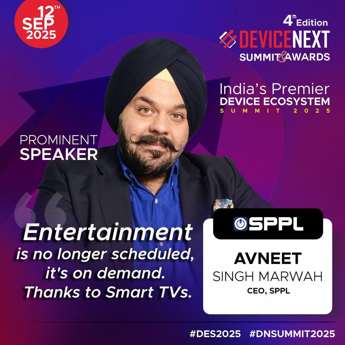 avneetmarwah's tweet image. Thank you @DeviceNXT for the kind words. Honored to be a part of the #DeviceNextSummit2025.

 #SPPL  #MakeInIndia #Consumertech