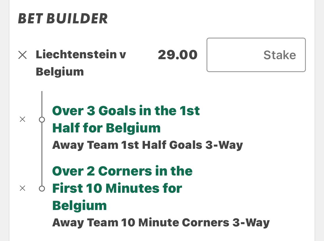 A different type of ladder for today…

There is always value for teams to start quickly and when there’s such big gulf in quality between the sides, I am drawn to it and I’ll explain why I see value here…

Belgium are likely to set up with a front 5 with a very high line