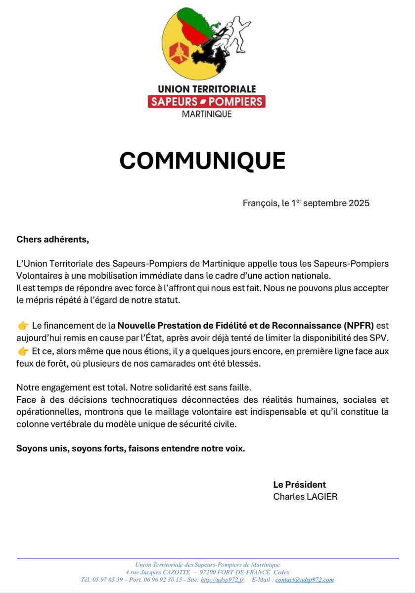 Union Territoriale des Sapeurs-Pompiers 972 (@udsp972) on Twitter photo 