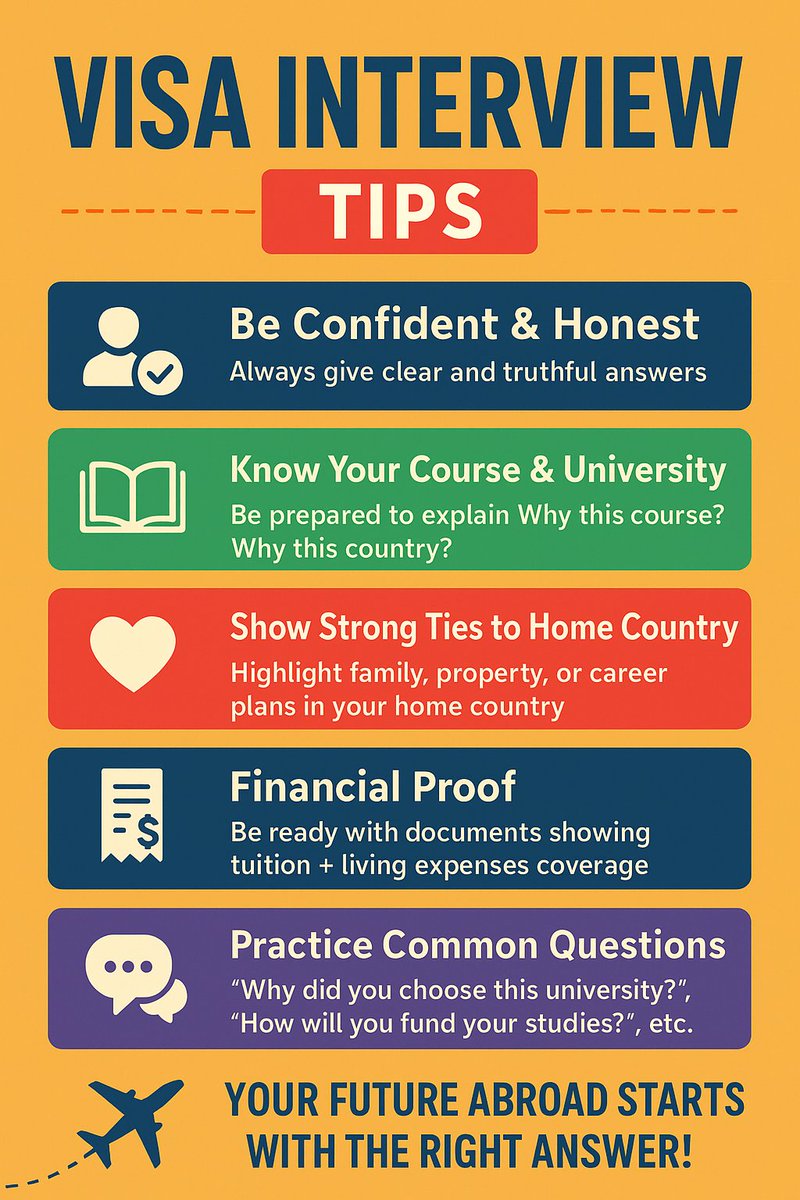 ConnectingOjo's tweet image. #StudyAbroad #VisaInterviewTips #StudentVisa #AbroadDreams #HigherEducationAbroad #StudyOverseas #GlobalEducation