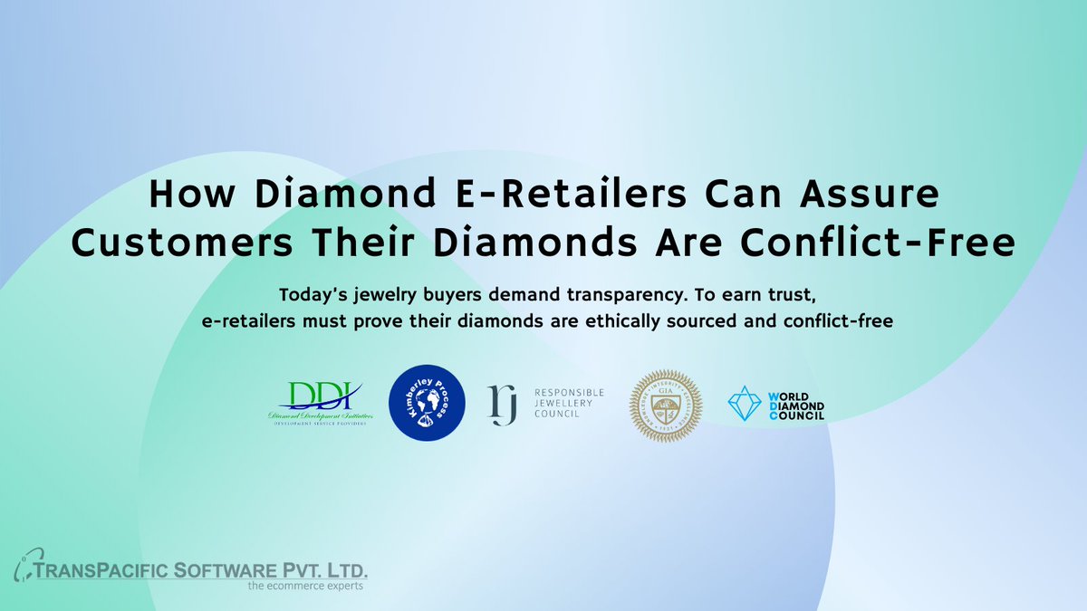 Prashant Telang (@_prashanttelang) on Twitter photo Conflict-free diamonds = consumer trust. 💎
Check out our latest blog: “How Diamond E-Retailers Can Assure Customers Their Diamonds Are Conflict-Free” transpacific-software.com/blog/conflict-…
📩 info@transpacific.in
🌐 transpacific-software.com
#ConflictFreeDiamonds #TransPacificSoftware Conflict-free diamonds = consumer trust. 💎
Check out our latest blog: “How Diamond E-Retailers Can Assure Customers Their Diamonds Are Conflict-Free” transpacific-software.com/blog/conflict-…
📩 info@transpacific.in
🌐 transpacific-software.com
#ConflictFreeDiamonds #TransPacificSoftware