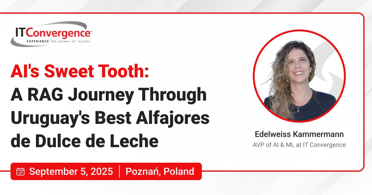 IT_Convergence's tweet image. #POUG2025 | @EdelweissK, AVP of AI & ML at IT Convergence, explores how #RAG + #OracleAI can answer every question about Uruguay’s iconic alfajores de dulce de leche.
📅 Sept 5 | ⏰ 2:30 PM | 📍 Room 2
poug-2025.sessionize.com/session/892537