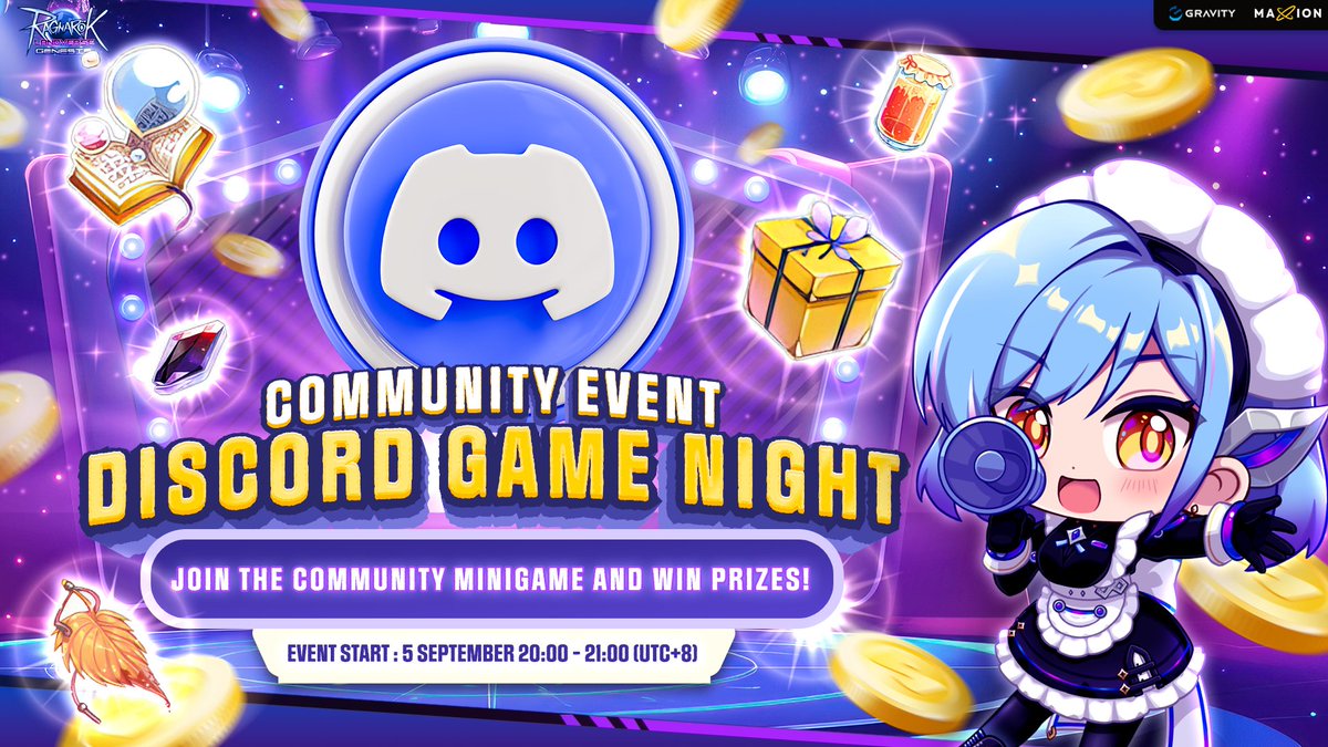 Ragnarok Landverse: Genesis (@rol_genesis) on Twitter photo π Discord Game Night is Tomorrow! π
Get ready, Adventurers of Ragnarok Landverse Genesis βοΈβ¨
Weβre going live on Discord for a 1-hour community event filled with fun mini-games and prizes! ππ
π
 Date: 5 September 2025
π Time: 20:00 β 21:00 (UTC+8)
π Where: Discord
π π Discord Game Night is Tomorrow! π
Get ready, Adventurers of Ragnarok Landverse Genesis βοΈβ¨
Weβre going live on Discord for a 1-hour community event filled with fun mini-games and prizes! ππ
π
 Date: 5 September 2025
π Time: 20:00 β 21:00 (UTC+8)
π Where: Discord
π