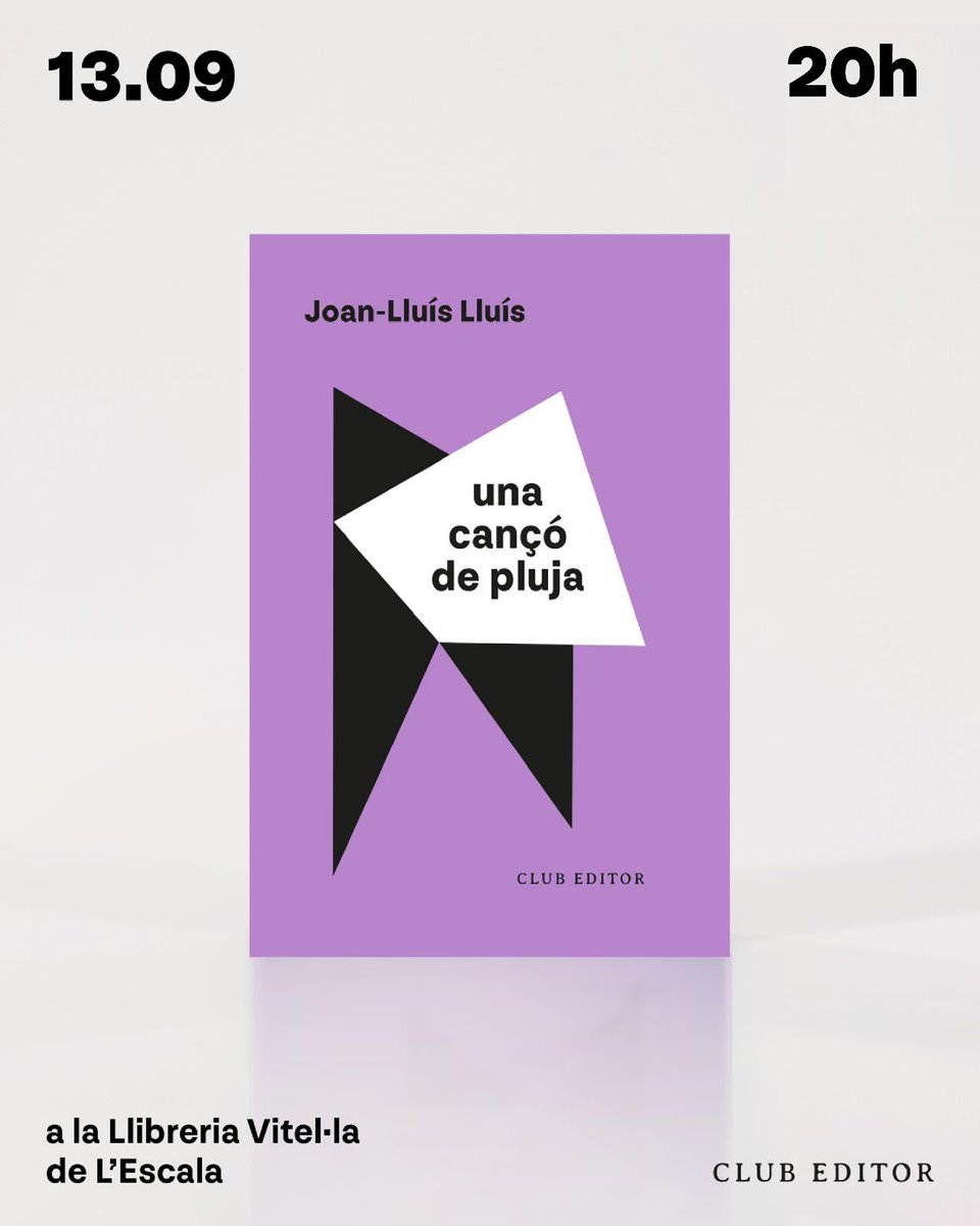 llibreriavitela's tweet photo. Després d’un estiu de molta literatura i mar, començarem un nou curs amb molta literatura i Vitel·la! Tornen les presentacions a la llibreria!!!
Aquí teniu la primera:
❗️“Una cançó de pluja” de @Joanlluislluis #clubeditor, el 13/9, a les 20 h ❤️
Hi sou tots convidats! 🥂📚🌊 https://t.co/GcQeTan71n