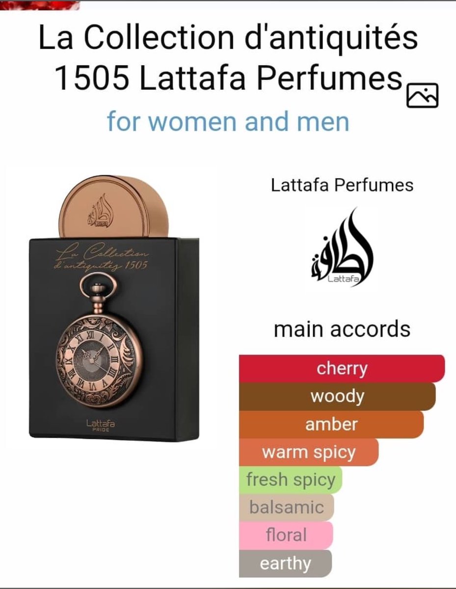 One thing I love is rare lattafa finds
They are not popular but they perform absolutely amazing, very unique and extremely long lasting!!
10/10 scents all through
1. Classic stone lattafa
2. Tamima lattafa
3. Masa lattafa
4. La collection d’antiquités 1505 lattafa
All available!