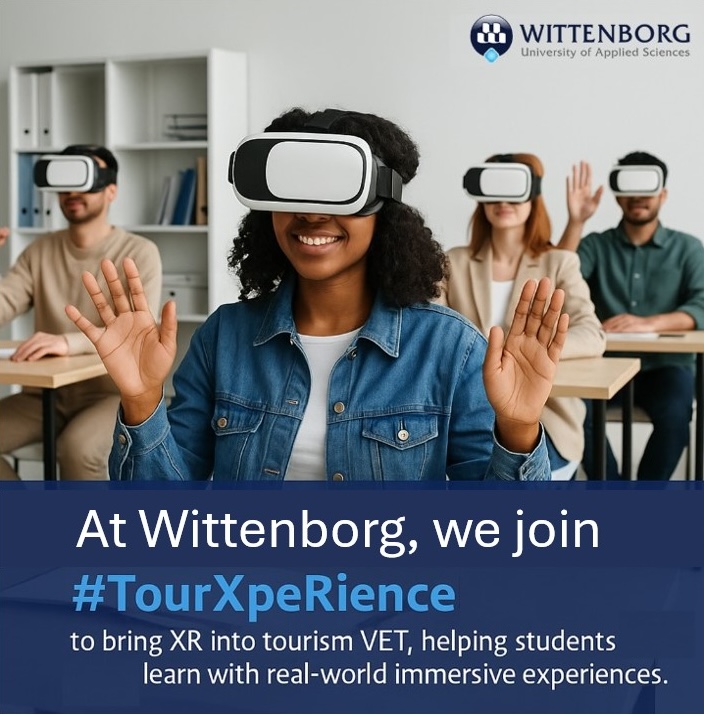 Tourism faces skills shortages &amp; rapid digitalisation.
Through #TourXpeRienceEU, Wittenborg helps bridge the gap by introducing XR learning tools into vocational training – preparing tomorrow’s tourism professionals with hands-on, future-ready competences. #Erasmusplus #VET #XR