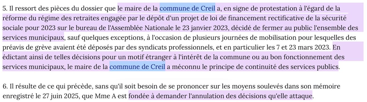 Continuité des services publics : La fermeture par un maire de l'ensemble des services municipaux lors de la mobilisation contre la réforme des retraites est annulée.

Car cette décision (liée à un motif étranger à la commune) viole le principe de continuité des services publics.