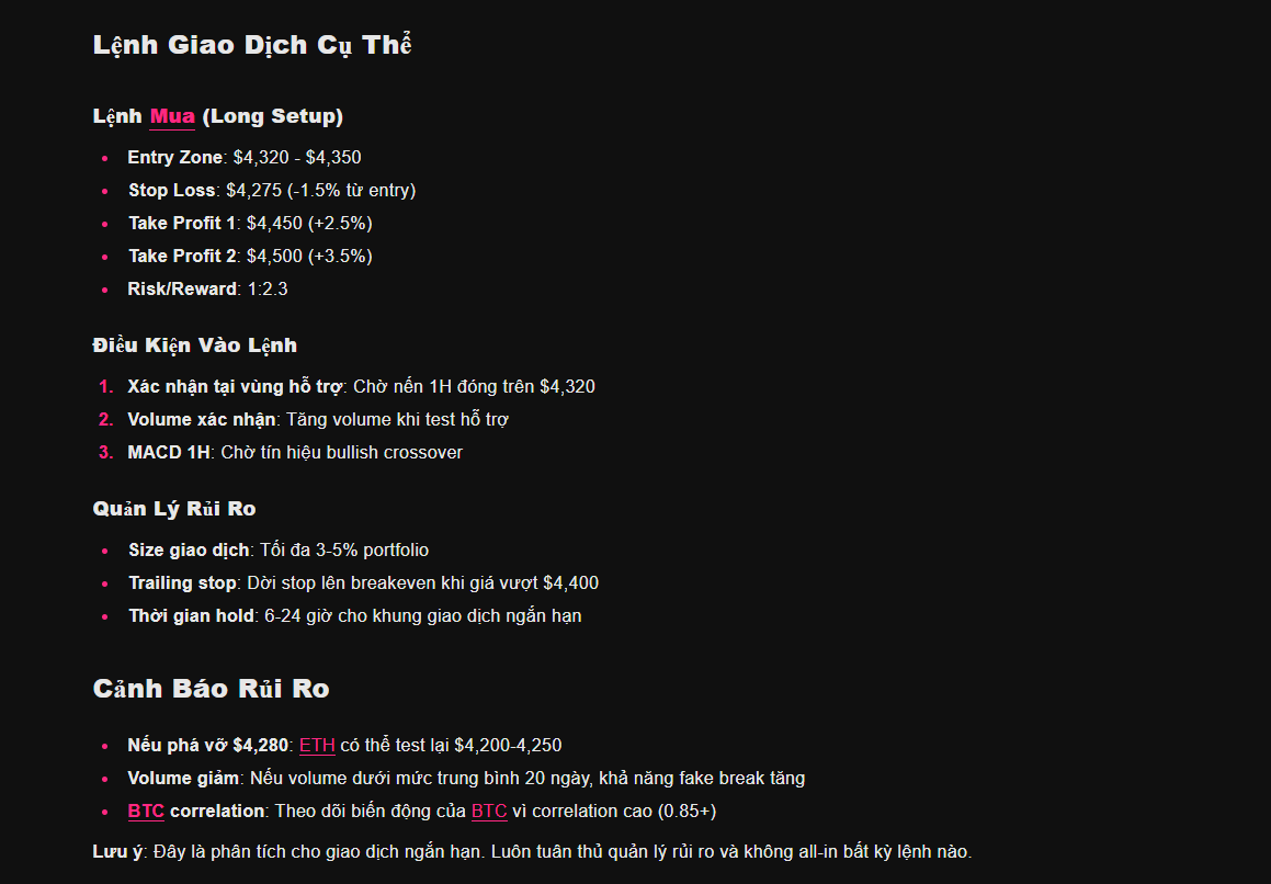 vinhdtrai's tweet image. Thử giao dịch với @Surf_Copilot  bằng một lệnh $ETH 

Thị trường đang điều chỉnh cũng là lúc để anh em Long thủ kiếm Setup vào hàng dần, nay hơi lười nên có hỏi Surf xem có Setup nào đẹp với $ETH không ? 

Surf đã phân tích rất rõ ràng về việc $ETH đang trong…
