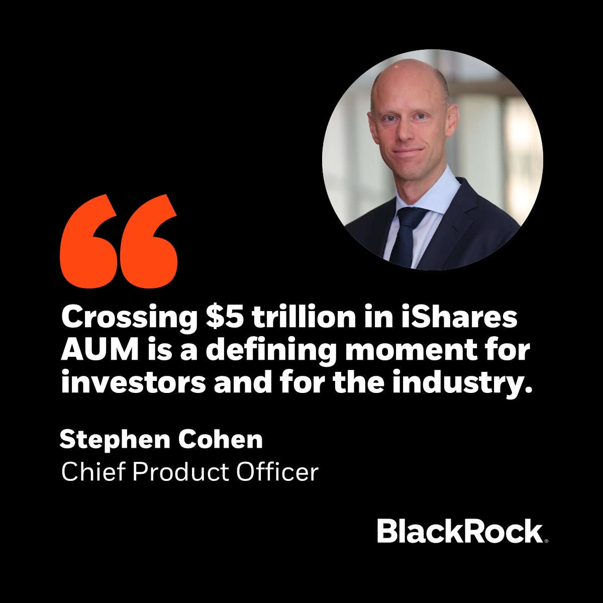 We are excited to announce that iShares has recently surpassed US $5 trillion in assets under management globally*, reflecting the growing adoption of ETFs. 🎉
 
Capital at risk 
#MarketingMaterial

*BlackRock Global Business Intelligence as of 31 August 2025