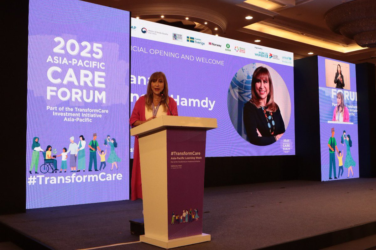 SingerHanaa's tweet image. #Care is an integral part of the #FinancingforDevelopment It is the strength that holds families/communities together. At the #AsiaPacificCareForum2025 I called on all to make care visible, valued & shared so every woman, child & older person can live with dignity & opportunity.