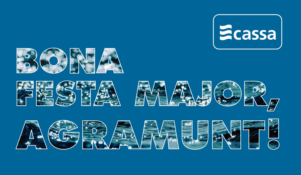 A partir d'avui... a #Agramunt estem de festa! 🎶🎈🎊

Tot l'equip de #CASSA, especialment el que treballa al servei d'aigües d'Agramunt, us desitgem molt bona Festa Major! 🎉

<a href="/agramunt_cat/">Ajuntament Agramunt</a>
<a href="/radiosio/">Ràdio Sió Agramunt</a>