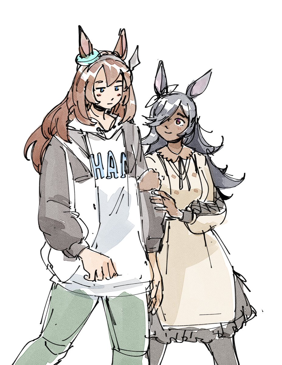 horse doodles….im hishi miracle new fan 🫡 and mihorice fan club…. 
#umamusume