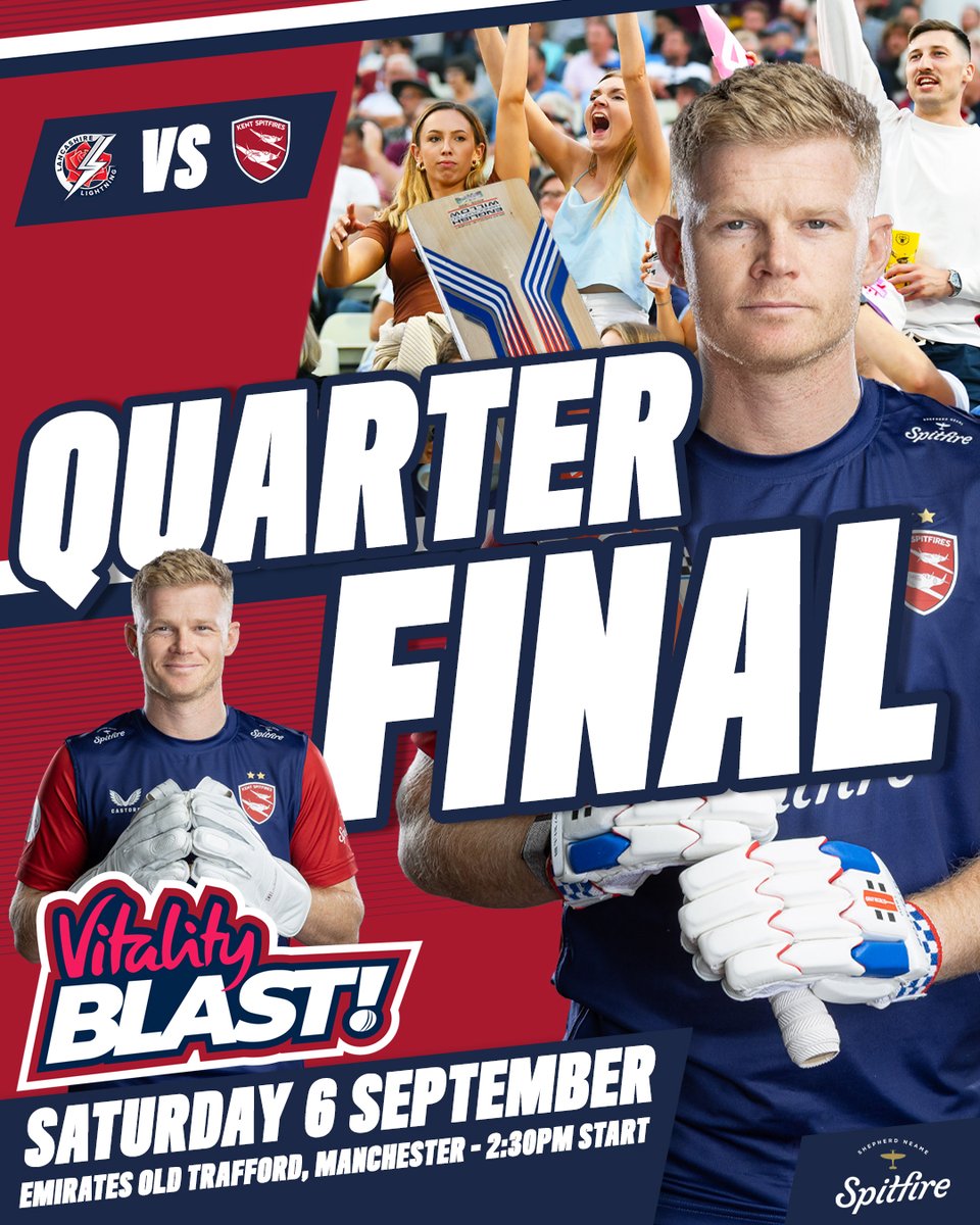 KentCricket's tweet image. Quarter Final 𝐌𝐀𝐓𝐂𝐇𝐃𝐀𝐘! ✈️