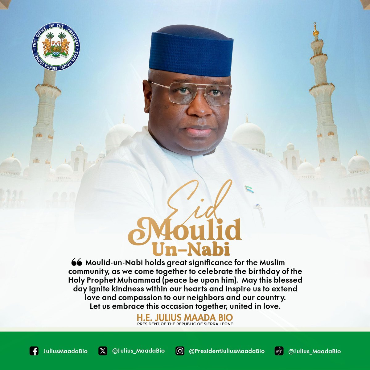 Today, we come together in joyful celebration with our Muslim brothers and sisters for the beautiful feast of Moulid UN-Nabi! Let’s fill our hearts with love for our neighbors and embrace the spirit of unity. May our homes overflow with peace, happiness, and vibrant celebrations!