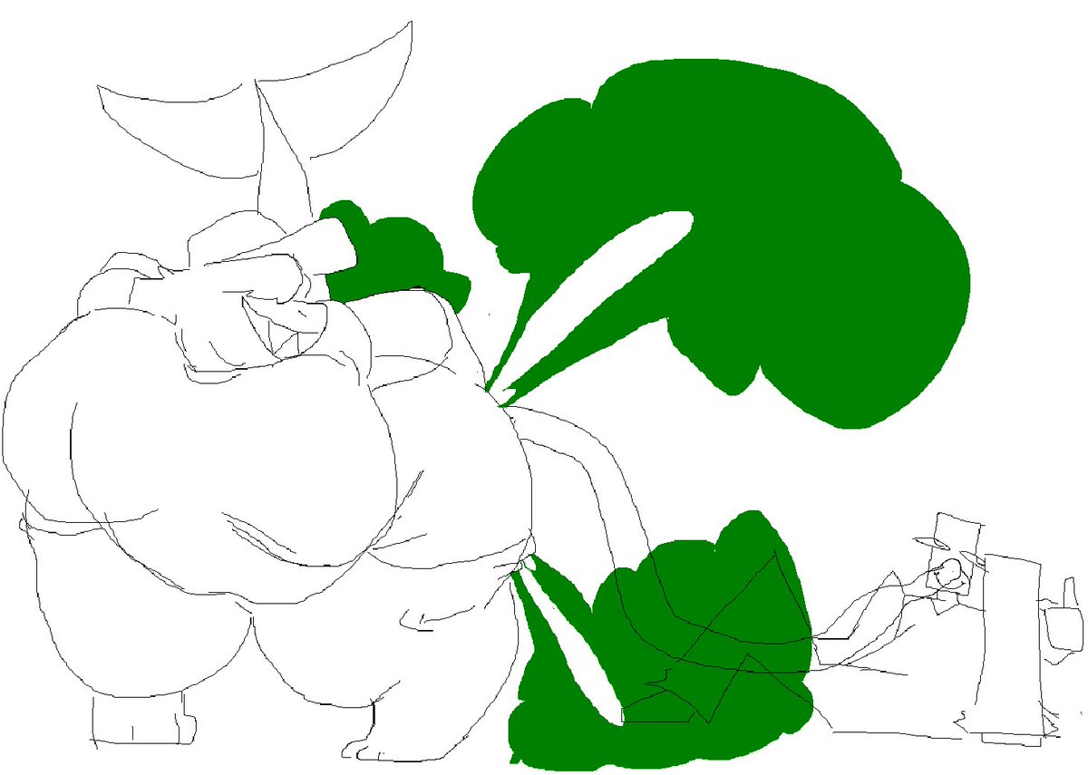 I’m not gonna have art of this shark lady for a while, but here’s a dumb doodle I made in ms paint. Retweet if you love fat farting shark women ✌️😋