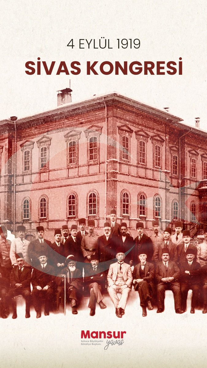 Cumhuriyetimizin temellerinin atıldığı, Türk milletinin iradesini dünyaya ilan ettiği Sivas Kongresi’nin yıl dönümünde; Gazi Mustafa Kemal Atatürk ve silah arkadaşlarını rahmet ve minnetle anıyorum.