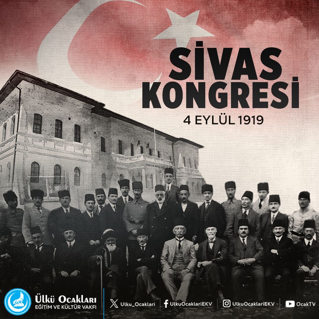 Manda ve himayenin kesin olarak reddedildiği, Türkiye Cumhuriyeti'nin temellerinin atıldığı #SivasKongresi'nin 106. yıl dönümünü kutluyor, Başkomutanımız Gazi Mustafa Kemal Atatürk ve silah arkadaşları olmak üzere, tüm şehitlerimizi, gazilerimizi saygı ve rahmetle anıyoruz.🇹🇷