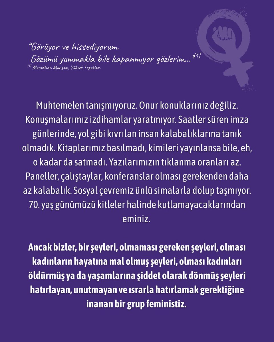 guldunyakitap's tweet photo. "Karaburun Bilim Kongresi’nin açılış konuşmasını yapacak kişinin Murathan Mungan olduğunu gördüğümüzde, hafızamızın kabuğu bir yerden çatladı. Çünkü Mungan, ağır bir şiddet olayında, Güneş K. davasında, faillerin tarafında durmuştu." ++
https://t.co/HGn2fbAWwY https://t.co/YFG4j3mJ7e