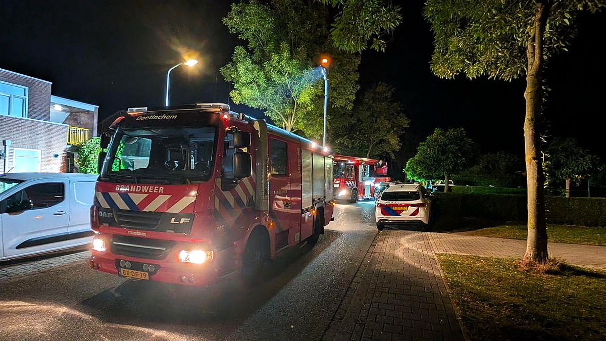 Brand bij woning aan Slotlaan in Doetinchem