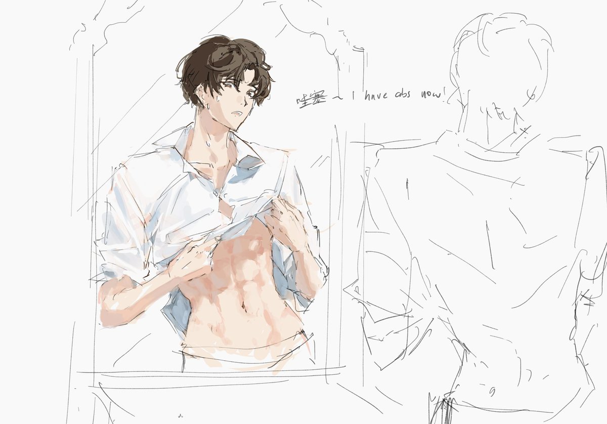 Suddenly remembered klein canonically has abs #kleinmoretti #lotmfanart #lotm