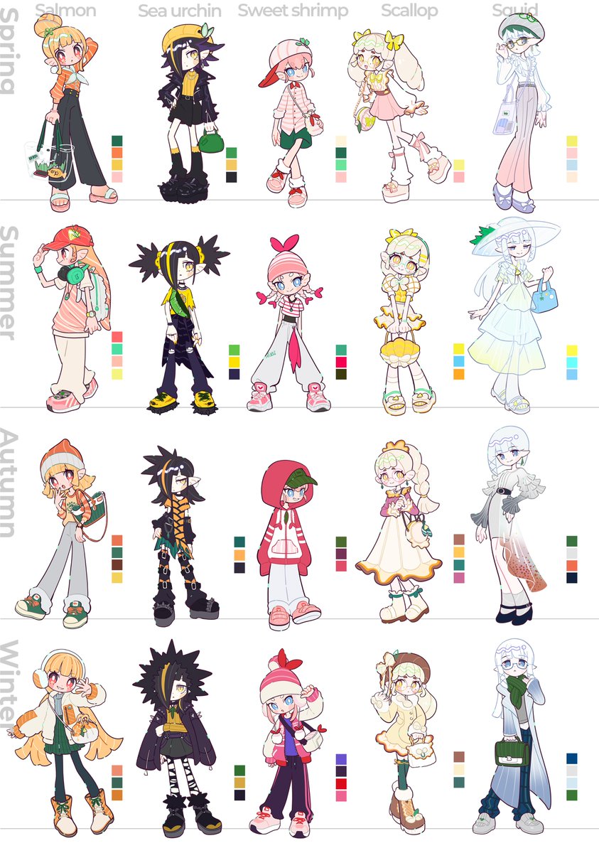 #9月になったのでフォロワーさんに自己紹介しようぜ
🍣寿司×アイドル＝「すめしゃーりー」を描いています！
お寿司や海の生き物をテーマにした衣装・活動風景など、妄想ふくらむネタを制作中🎤
いろんな方々の協力のおかげで少しずつ成長してます！夢はお寿司屋さんとリアルコラボ🍣