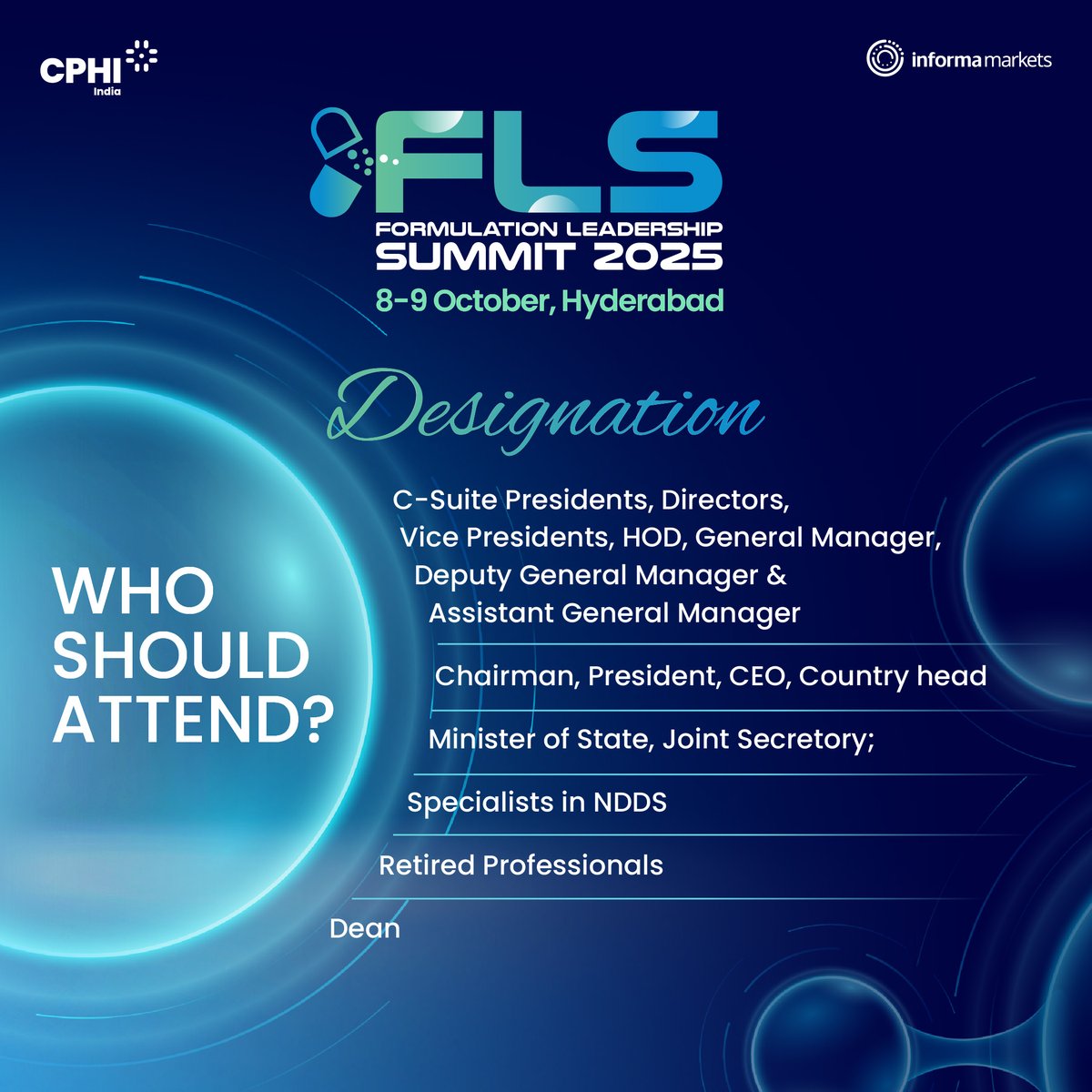 Join a more connected, innovative &amp; responsive global formulation ecosystem at Formulation Leadership Summit 2025! Scheduled for 8–9 October, Hyd 
Register for FREE*: 99fw.in/B5TXb
To know more, visit: Formulation Leadership Summit 2025
#CPHIConferences
