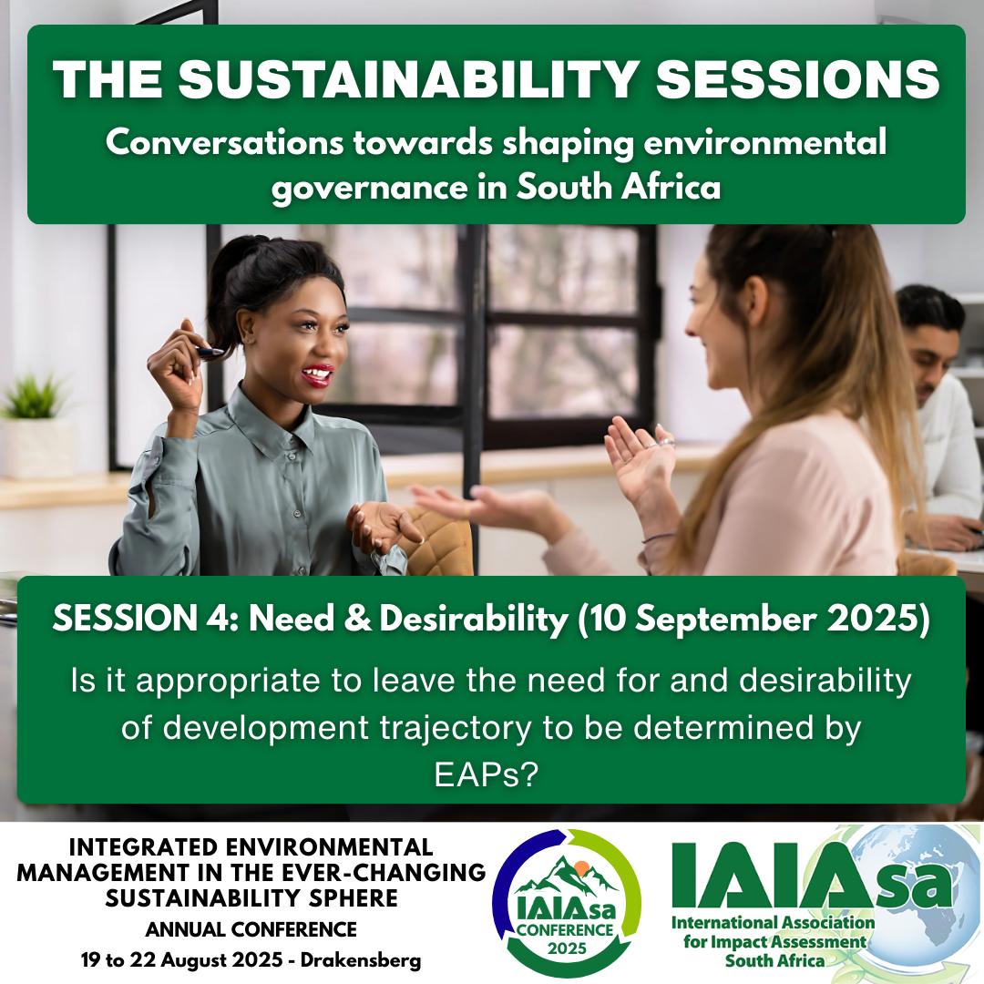Join IAIAsa for Session 4 of The Sustainability Sessions - Need and Desirability 🌱

🎤 Speaker: Richard Summers
📅 Date: 10 September 2025
🕘 Time: 13:00 - 14:30
📍 Platform: Zoom 
🔗 Registration link: iaiasa.glueup.com/event/the-sust…