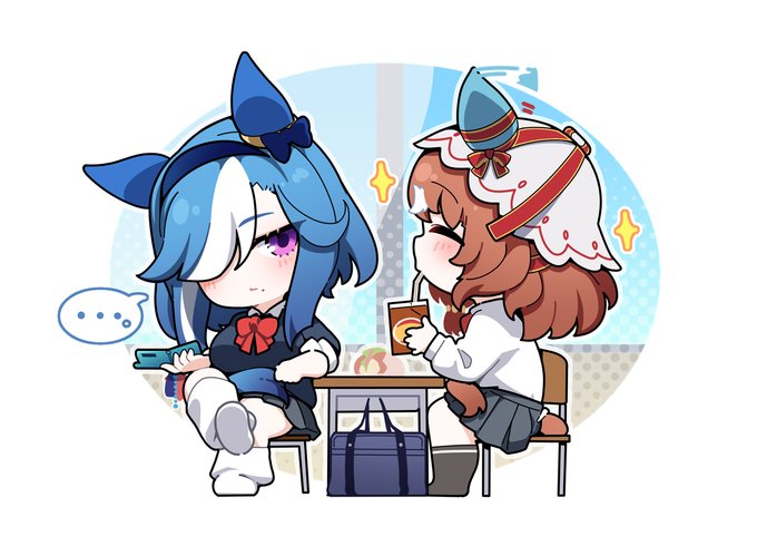 お昼ごはん
アドマイヤグルーヴとスティルインラブ 
#ウマ娘 #umamusume 