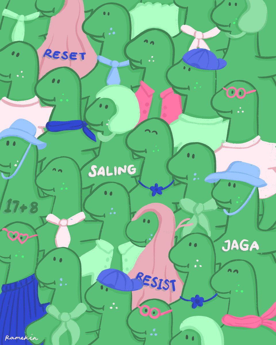 ramekinstudio's tweet image. let's take care of each other 💚🩷#ResetIndonesia #salingjaga