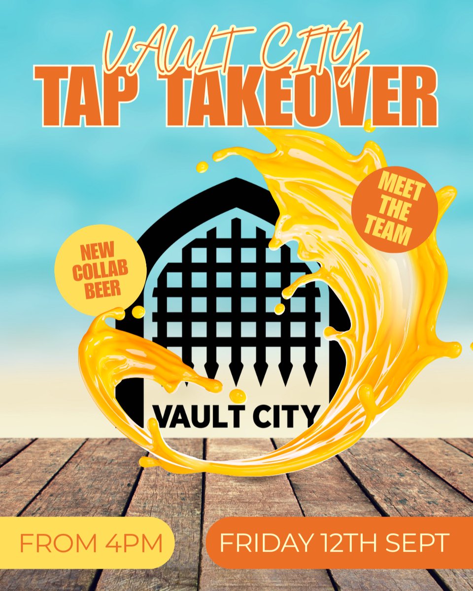 UNBARRED X VAULT CITY 🍋🍓

Join us in the taproom Friday 12th September as Vault City take over our taps to celebrate our new collab!

✨ Strawberry Clouds pouring &amp; cans
🍺 4+ Vault City beers
🤝 Meet the Vault City team
🔥 BBQ from Bonsai Plant Kitchen